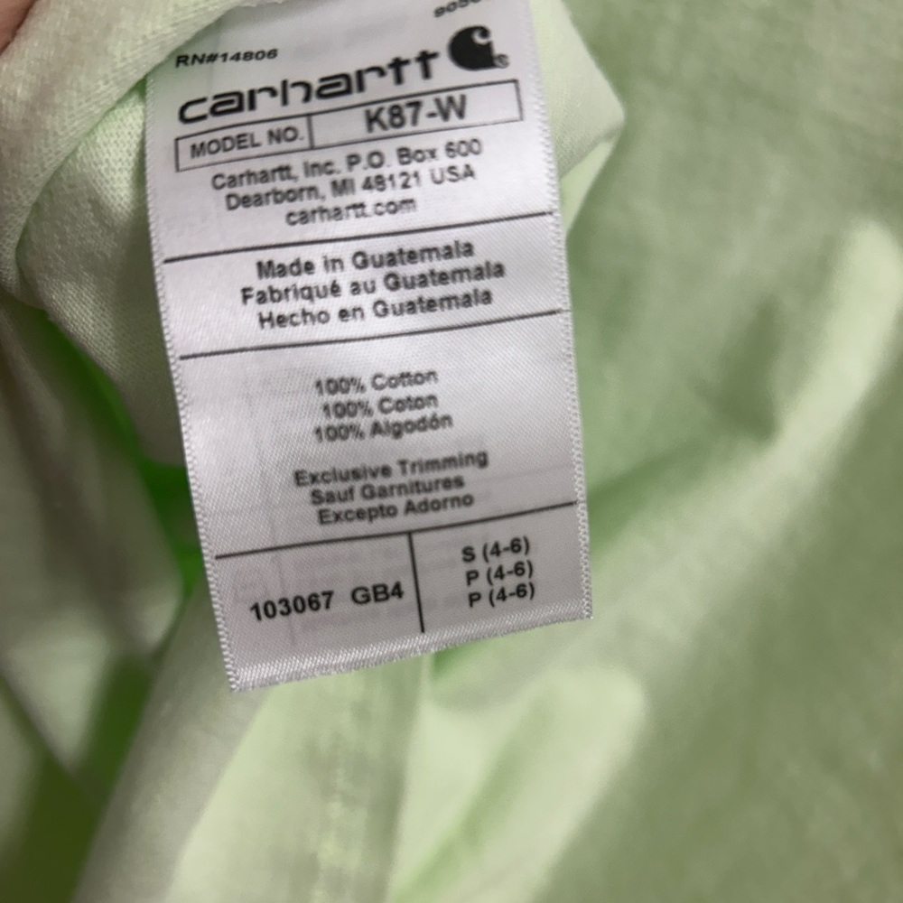 CARHARTT WOMENS LONG SLEEVE TEE XL GREEN - Picture 8 of 10